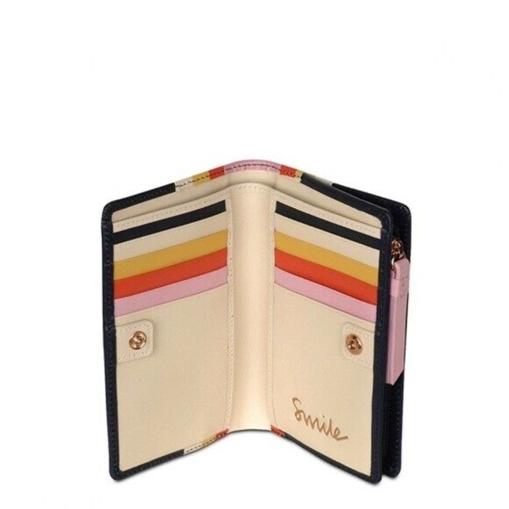 NWT Radley London Hello Summer Medium Purse Scottie Dog Wallet Dark Blue & Pink - Picture 3 of 3